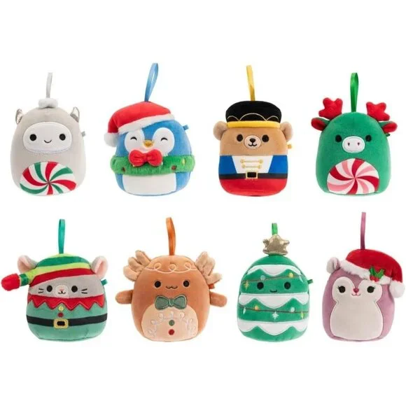 Squishmallows 4-inch Ornament Plush 8-Pack Assorted Christmas Holiday New - Picture 2 of 7